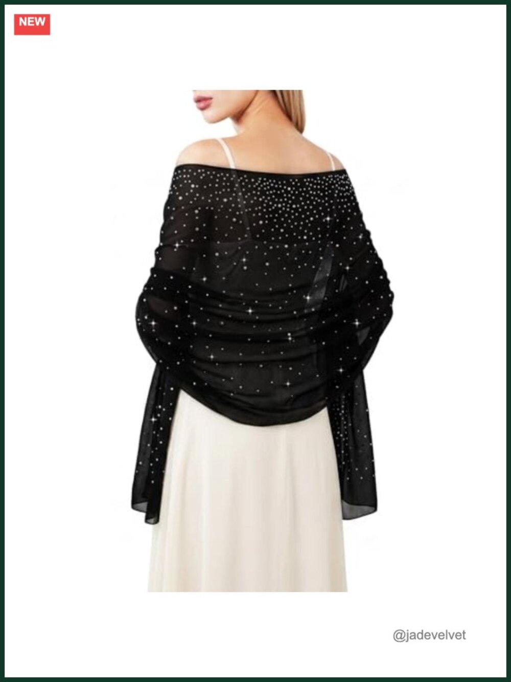 Sparkly Sequin Chiffon Shawl Wrap for Evening Wedding Party